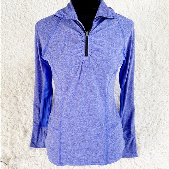 CHAMPION C9 Blue Marl 1/2 Zip Pullover Running Top size Small - Picture 2 of 10